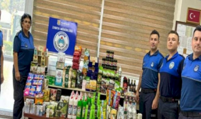 Mersin'de son kullanma tarihi geçmiş 12 bin ürün ele geçirildi