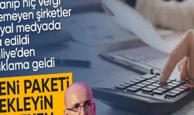 Vergi ödemeyen şirketlerle ilgili Hazine ve Maliye Bakanlığı'ndan açıklama
