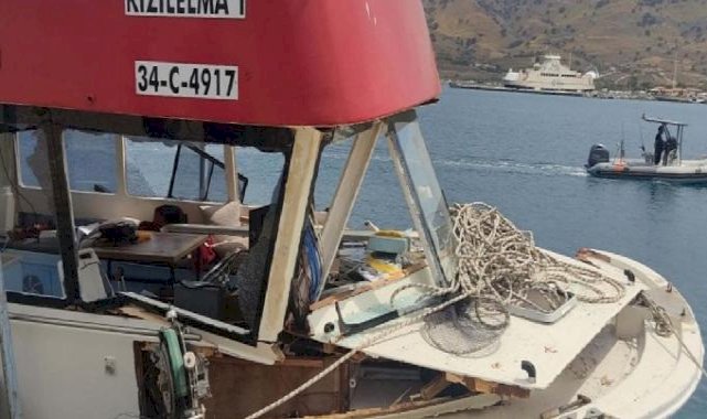 Yunan Sahil Güvenlik botu, Türk balıkçı teknesine çarptı