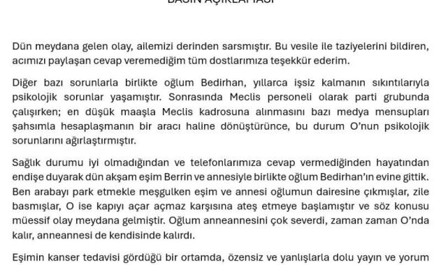 Abdüllatif Şener: Oğlum anneannesini çok severdi