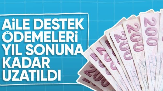 Aile destek ödemeleri, yıl sonuna kadar uzatıldı