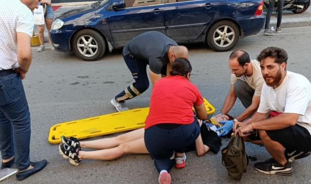 Antalya'da cipin kapısı açıldı: Motosikletli saniyelerle ölümden döndü