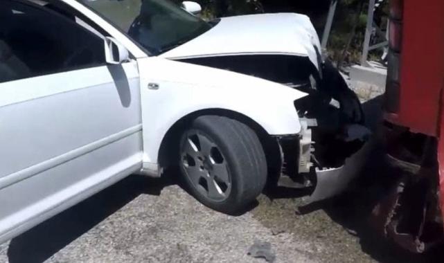 Antalya'da turistlerin su savaşına katılınca kaza yaptı