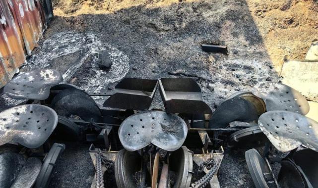 Aydın'da yangın sonrası hasar tespit çalışmaları