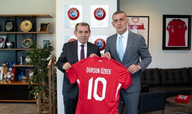 Galatasaray Başkanı Dursun Özbek'ten TFF Başkanı Hacıosmanoğlu'na ziyaret