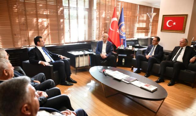 İmamoğlu'ndan Türk-İş ve Hak-İş'e ziyaret