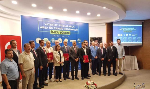 Keşan OSB’de 3 firma ile ön tahsis prtokol imzalandı