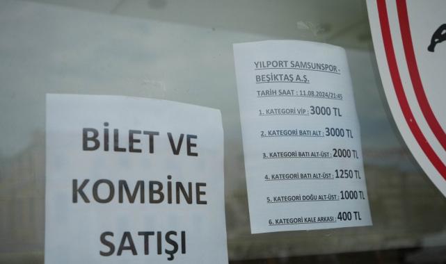 Samsunspor taraftarından Beşiktaş maçına yoğun ilgi