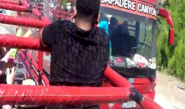 Antalya'da turist eğlencesine katılan şoför kazaya neden oldu