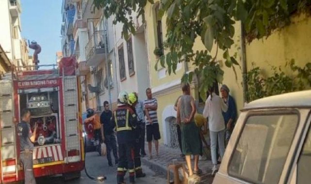 Aydın'da yanık kokusu alan kurye evi yanmaktan kurtardı