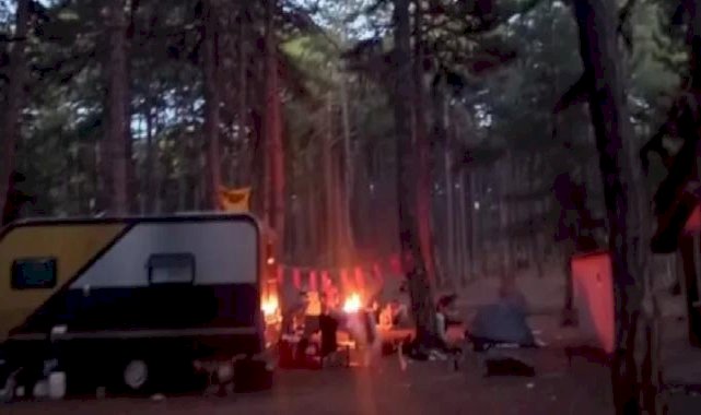 Bursa Kocayayla’da yasaklara rağmen kamp ateşi