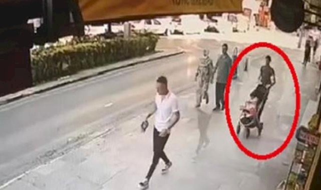 Kocaeli'de kucağında çocukla bebek arabası çaldı