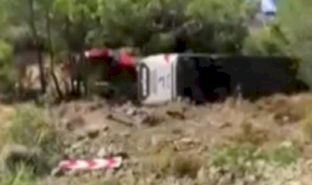 Muğla'da yolcu otobüsü uçuruma yuvarlandı