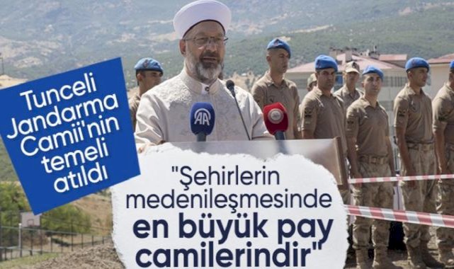 Tunceli İl Jandarma Komutanlığı’nda cami temeli atıldı