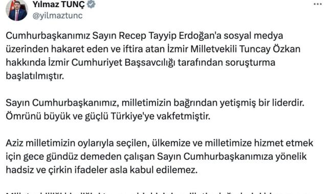 Tuncay Özkan’ın Cumhurbaşkanı Erdoğan’a hakaretine tepkiler çığ gibi: Soruşturma başlatıldı