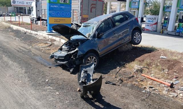 Adıyaman'da virajı alamayan otomobil takla attı: 1 yaralı