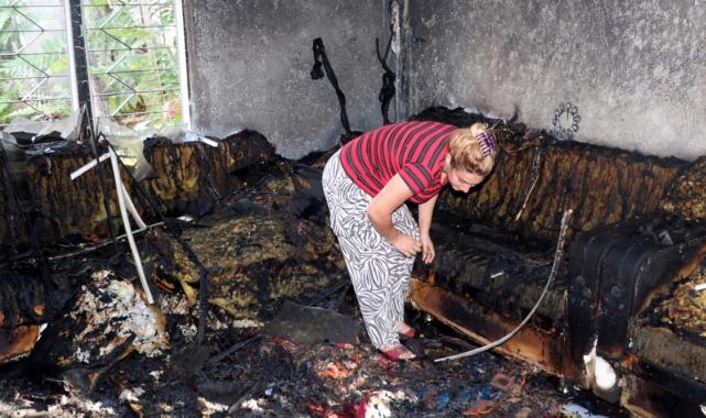 Antalya'da gecekondu yangını