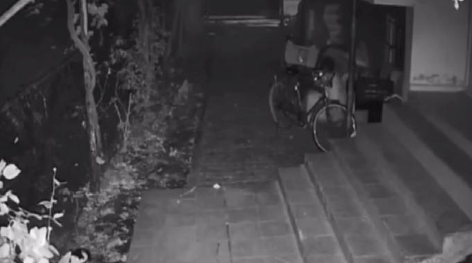 Batman&#039;da girdikleri bina bahçesindeki bisikleti çaldılar