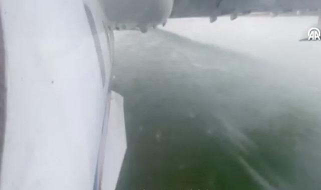 Bergama'daki yangın söndürme çalışmalarına Azerbaycan'dan amfibi uçak desteği