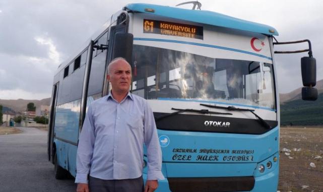 Erzurum'da otobüste fenalaşan kadını sürücü hastaneye yetiştirdi