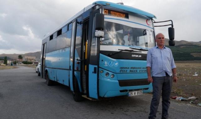 Erzurum'da otobüste fenalaşan kadını sürücü hastaneye yetiştirdi
