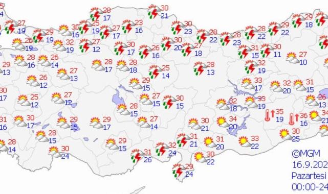 İstanbul dahil birçok il için kuvvetli sağanak uyarısı