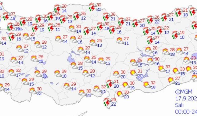 İstanbul dahil birçok il için kuvvetli sağanak uyarısı