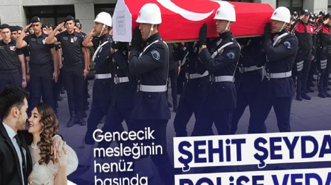 İstanbul&#039;da şehit edilen polis memuru Şeyda Yılmaz için tören düzenlendi