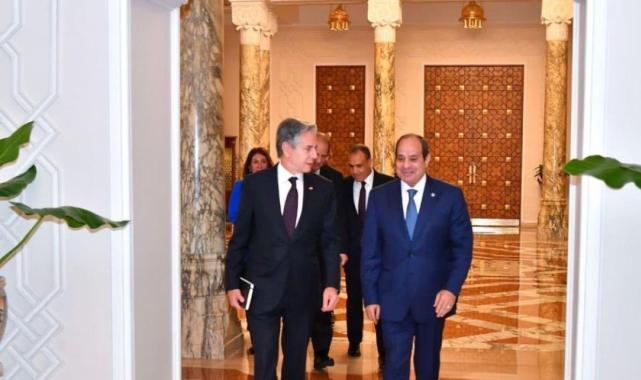 Mısır Cumhurbaşkanı Sisi, Antony Blinken'ı kabul etti