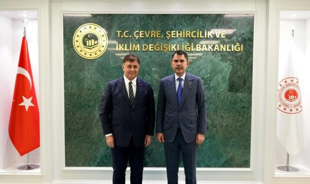 Murat Kurum İzmir Büyükşehir Belediye Başkanı Cemil Tugay'ı kabul etti