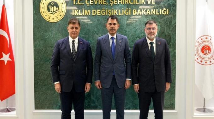 Murat Kurum İzmir Büyükşehir Belediye Başkanı Cemil Tugay'ı kabul etti