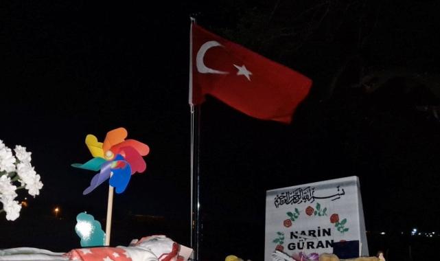 Narin'in mezarı başına Türk bayrağı dikildi