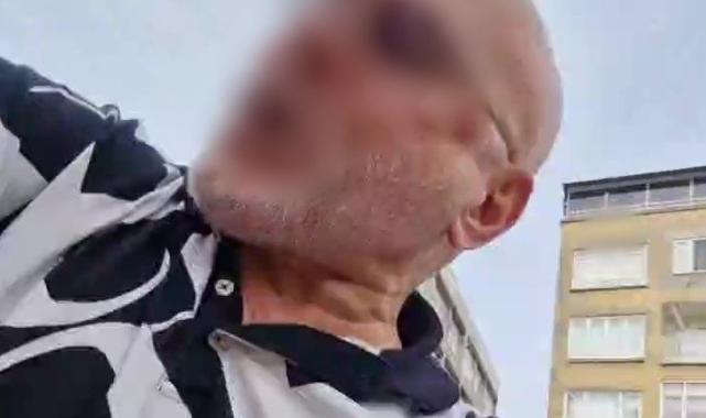 Samsun'da kuryeye önce hakaret sonra yumruk: O anlar kamerada