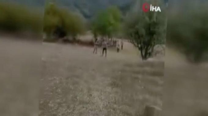 Sinop’ta aileye taşlı saldırı kamerada