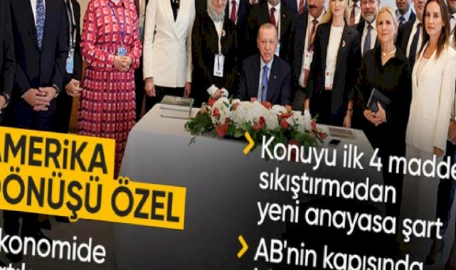 Cumhurbaşkanı Erdoğan Türkevi'nde gazetecilerin sorularını yanıtladı