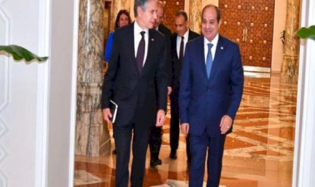 Mısır Cumhurbaşkanı Sisi, Antony Blinken'ı kabul etti