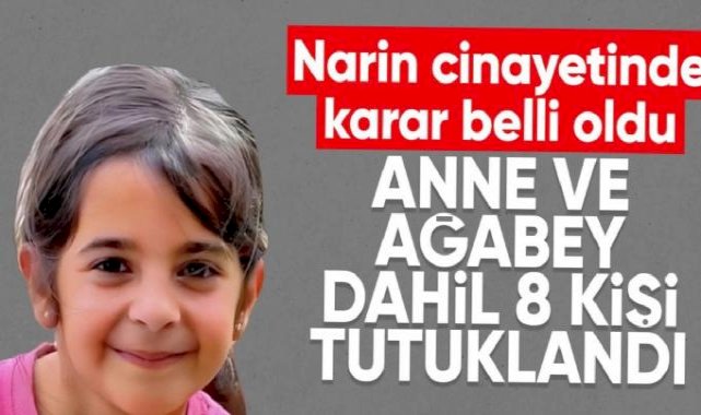 Narin Güran cinayeti soruşturmasında 8 kişi tutuklandı