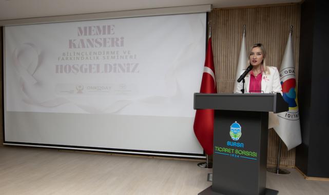 Bursa'da kadın girişimcilerden meme kanserine farkındalık semineri