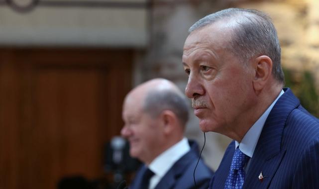Cumhurbaşkanı Erdoğan'dan Olaf Scholz'a ayar: F-35'lerle iyi vurdunuz mu diyelim