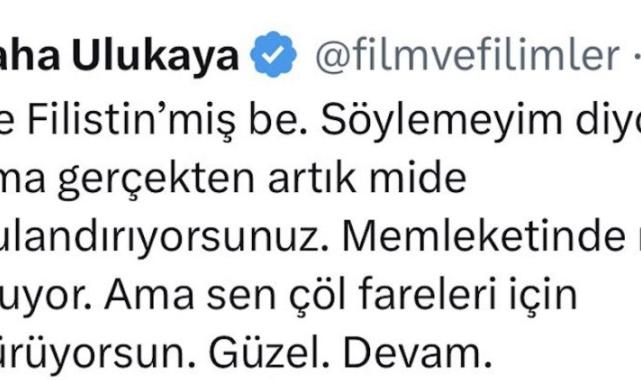 Filistinlilere hakaret eden tiyatrocuya Batuhan Mumcu'dan cevap gecikmedi