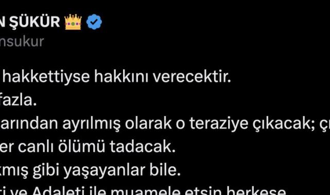 Hakan Şükür'den vefat paylaşımı