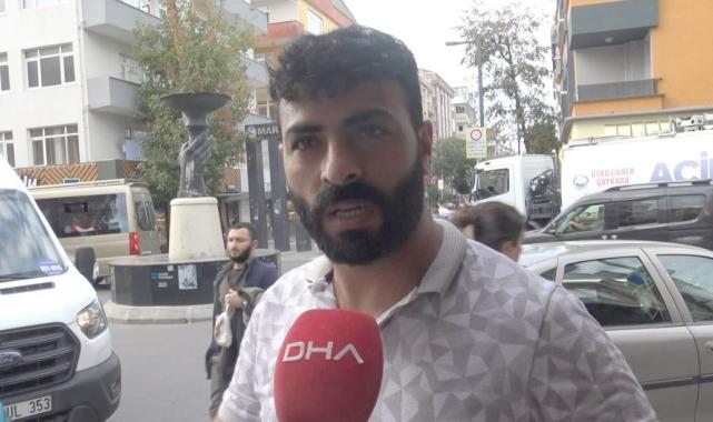 İstanbul'da iddia için heykele çıktı: Mahsur kaldı