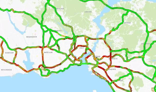 İstanbul'da trafik yoğunluğu yüzde 71'e çıktı