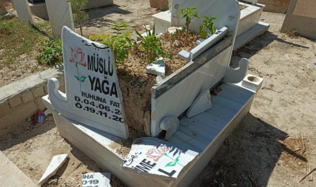 Karaman'da Müslüme Yağal'ın mezarına zarar verildi