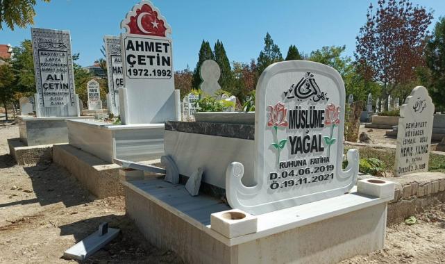 Karaman'da Müslüme Yağal'ın mezarına zarar verildi