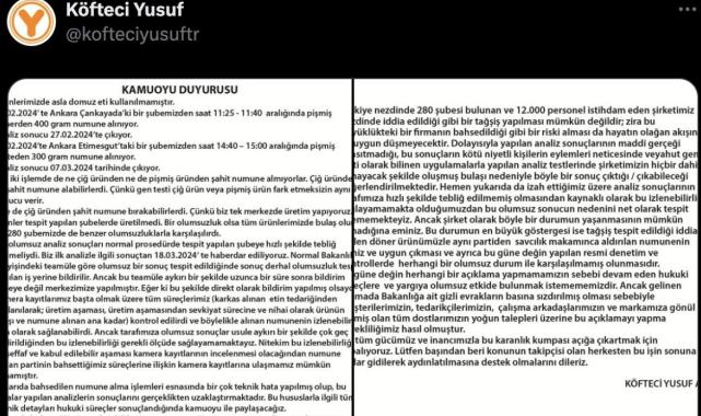 Köfteci Yusuf'un domuz eti kullandığı kesinleşti