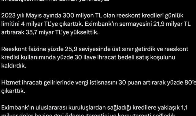 Mehmet Şimşek: İhracata güçlü desteklerimiz devam edecek