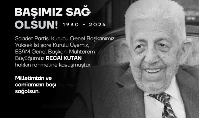Recai Kutan vefat etti!