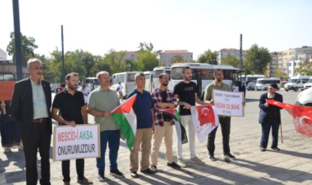 Saadet Partisi Keşan’da İsrail’i mitingle kınadı