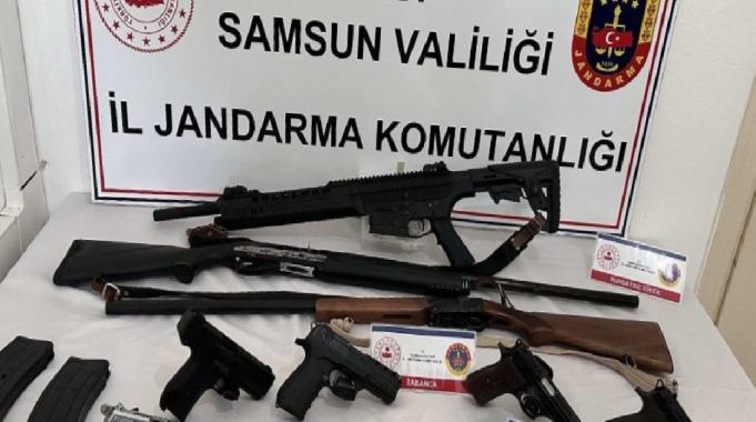 Samsun'da jandarmadan kaçak silah operasyonu: 7 gözaltı